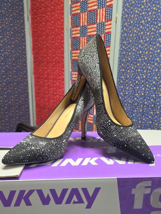 ANTONIO MELANI Shoes - ANTONIO MELANI Black Sparkling Pointed-Toe Pumps